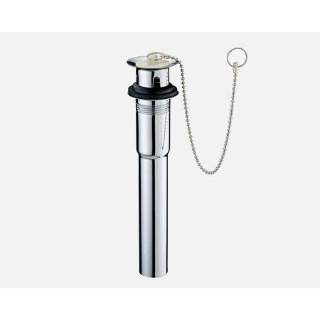 Ez-Fluid Brass P.O. Plug One Piece Sink Drain 1-1/4inx5in 20 GA Chrome Plated EZPOD5